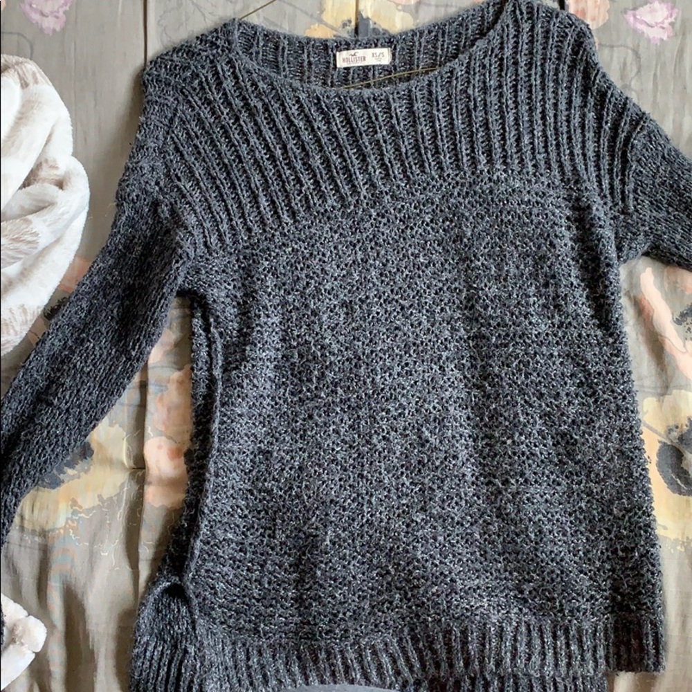 grey sweater
